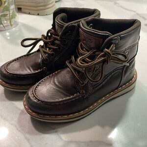 Brown leather cute toddler boot